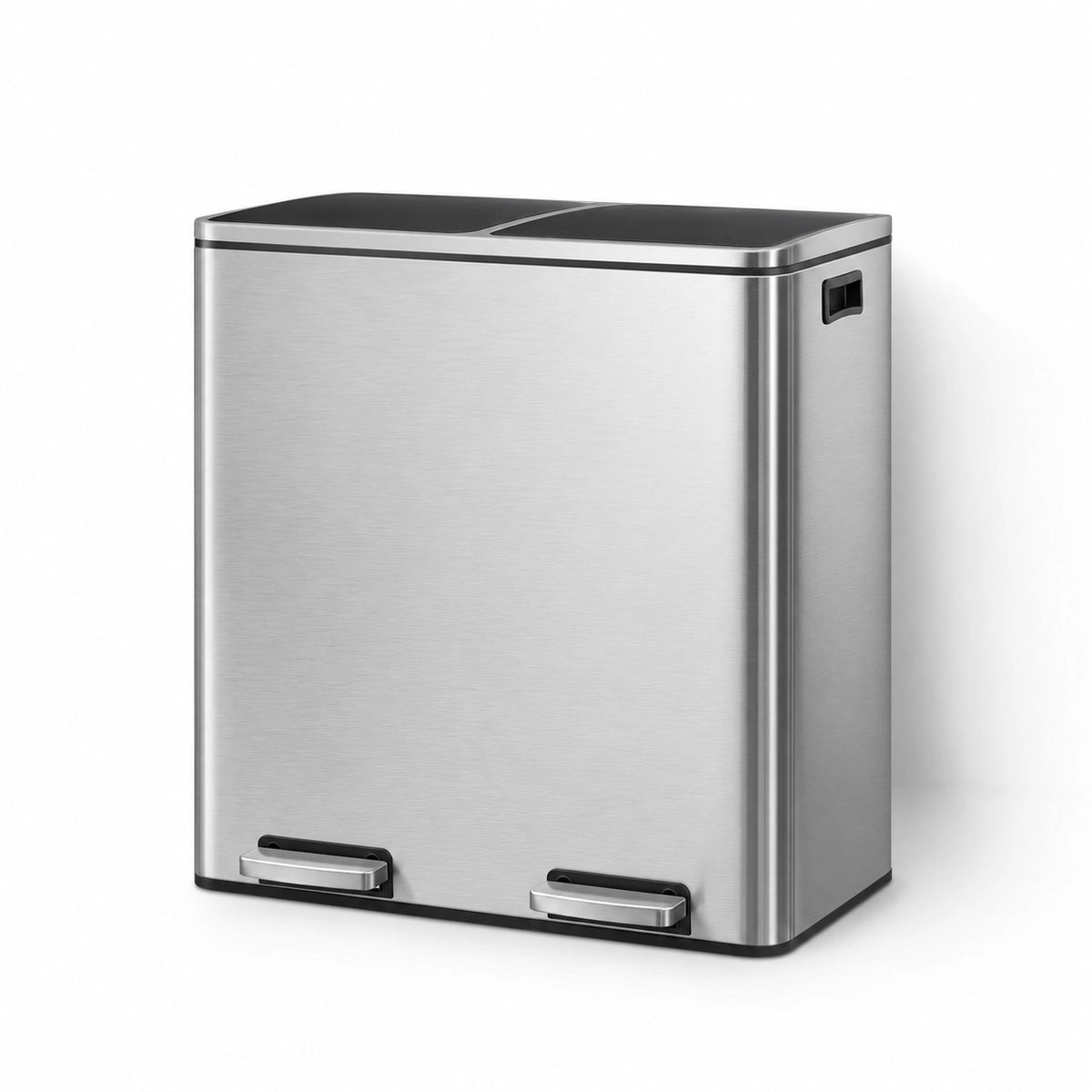 Poubelle double compartiment 2x30L - Poubelle grise