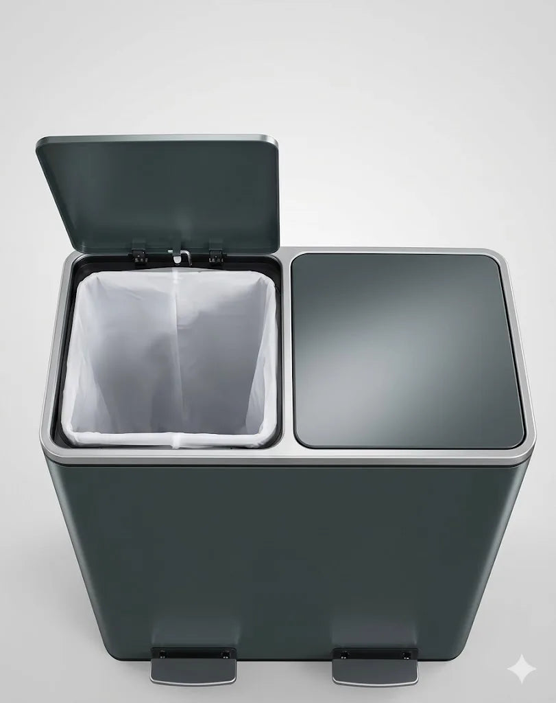 Poubelle double compartiment- 2x30L