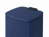 Poubelle à pédale - 30L Poubelle bleu rectangle