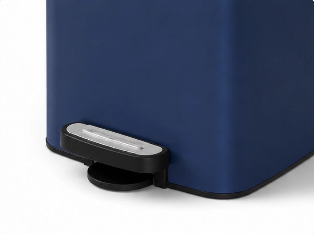 Poubelle à pédale - 30L Poubelle bleu rectangle