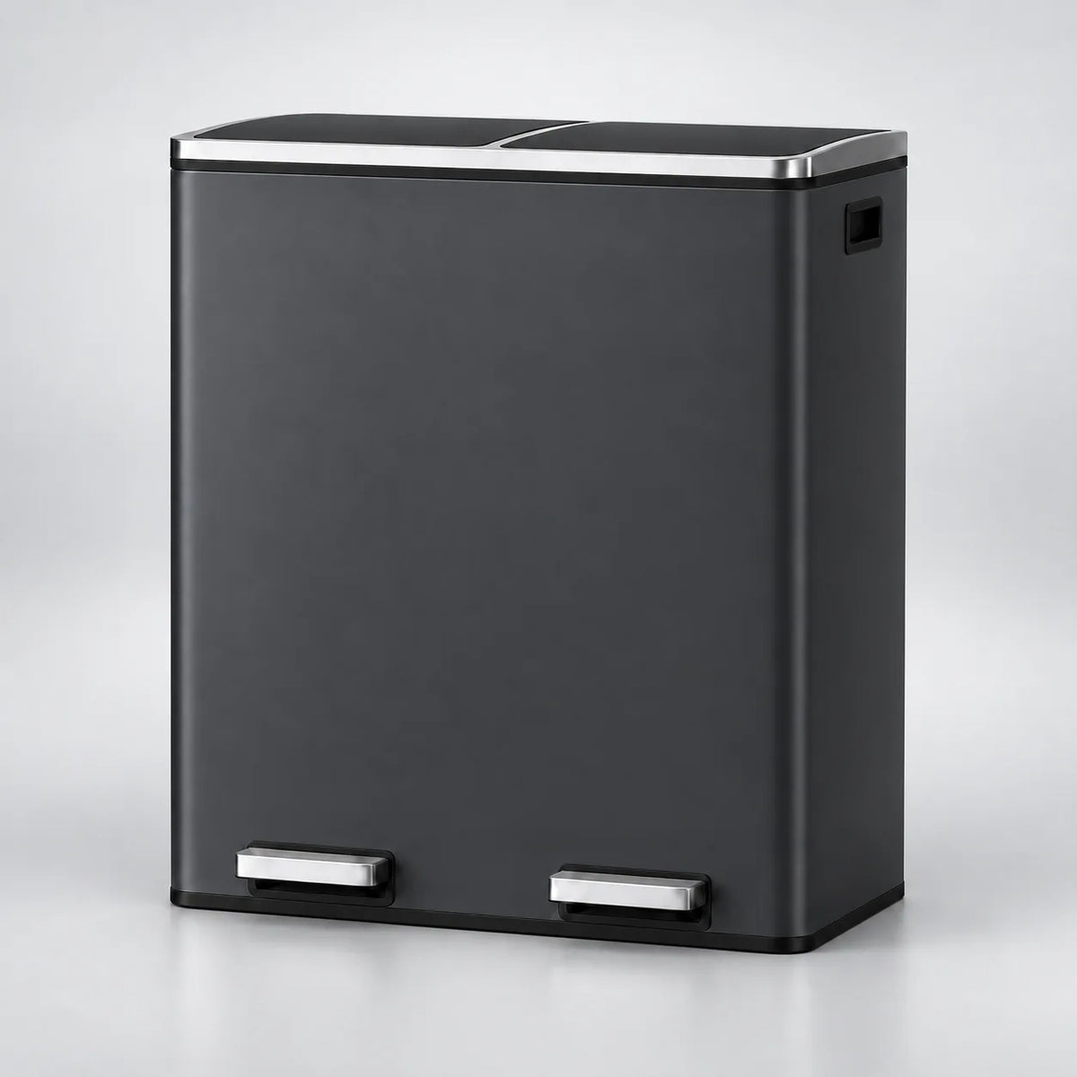 Poubelle Cuisine Double Compartiment SORTIVA 2x30L coloris Gris Anthracite