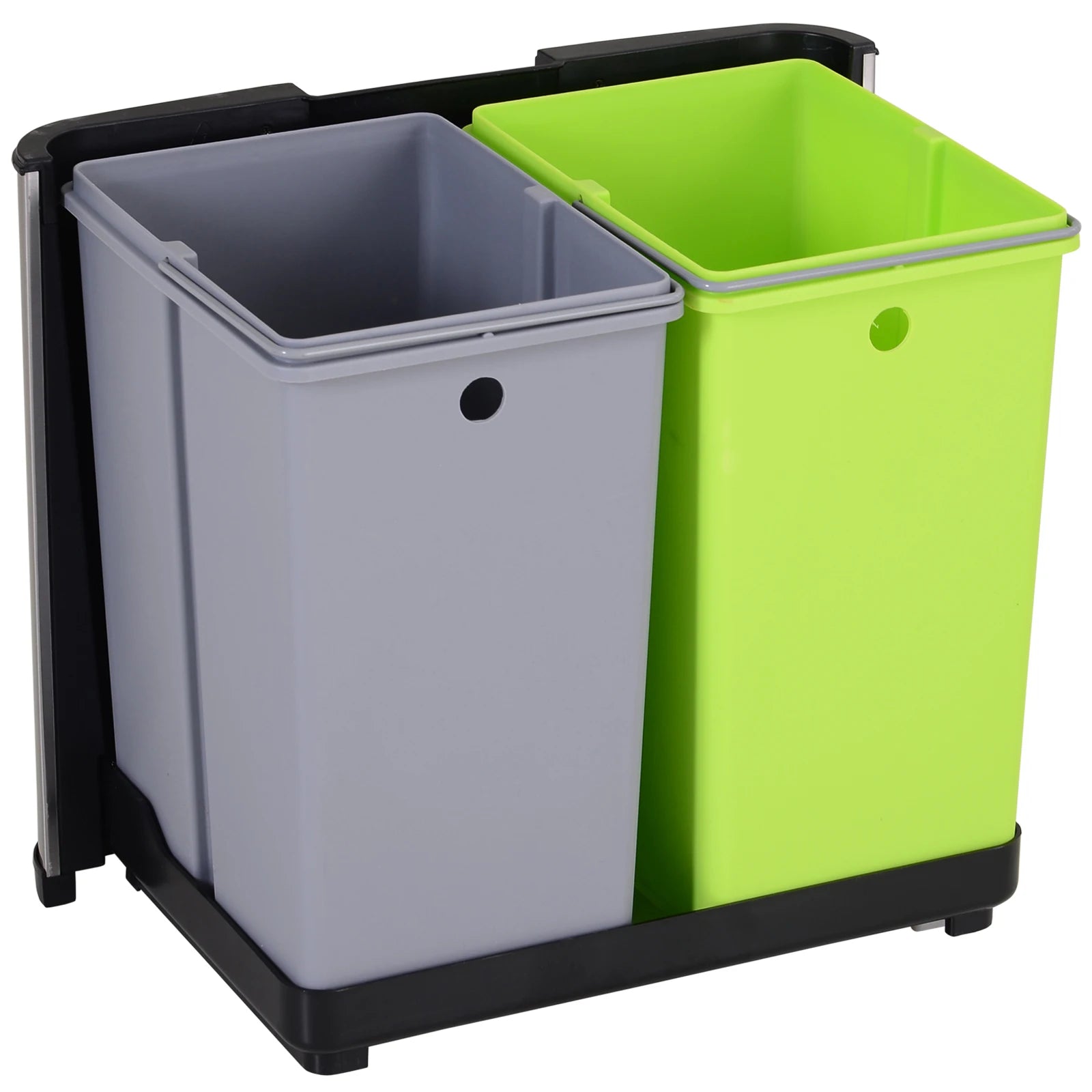 Poubelle tri-sélectif - Poubelle cuisine en acier inoxydable