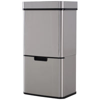 Poubelle de Tri Sélectif Cuisine TRINOVA 72L – Gris Inox