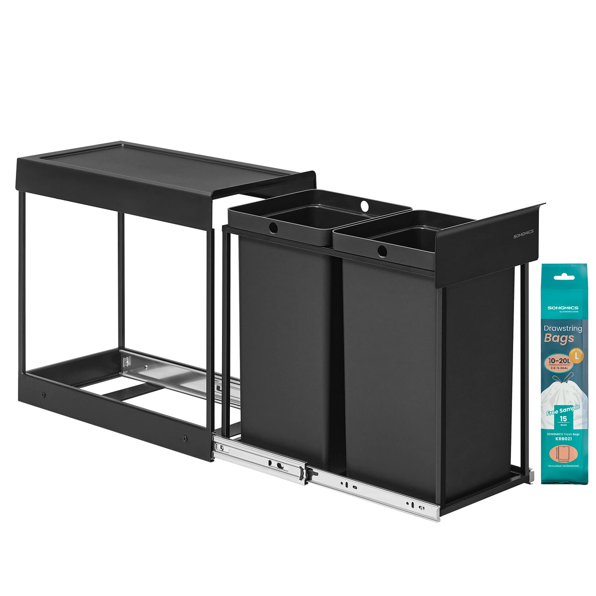 Poubelle double compartiment - Poubelle cuisine sous évier