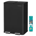 Poubelle double compartiment- Poubelle pédale longue 2x30L