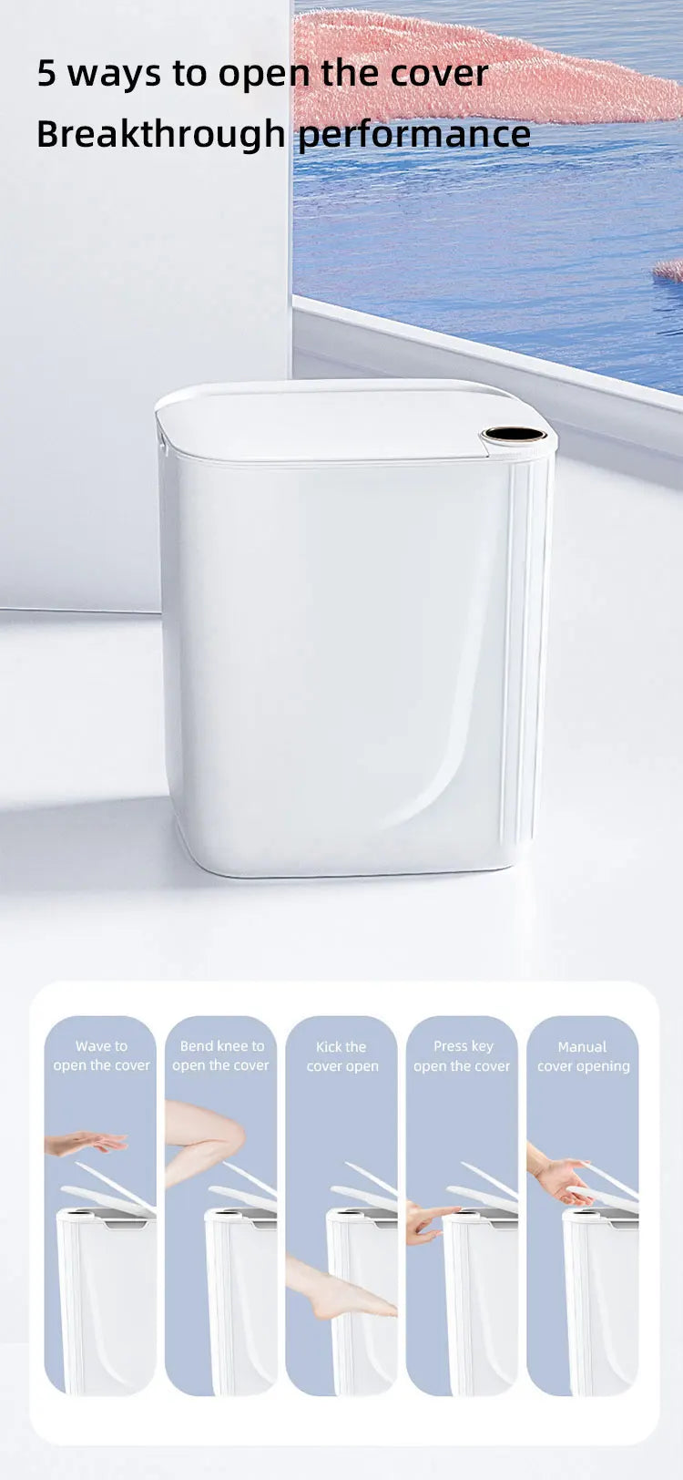 Poubelle automatique - Poubelle cuisine 20L