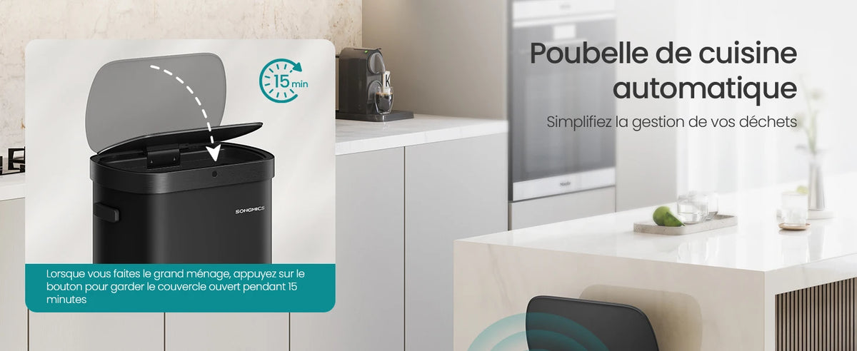 Poubelle automatique - 50L