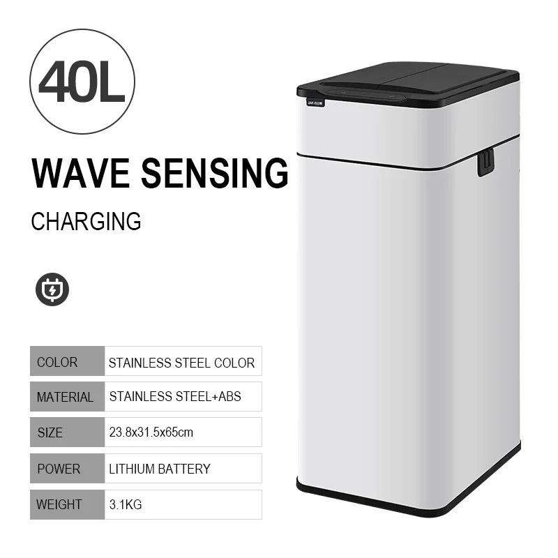 Poubelle automatique - Poubelle cuisine intelligente en acier inoxydable