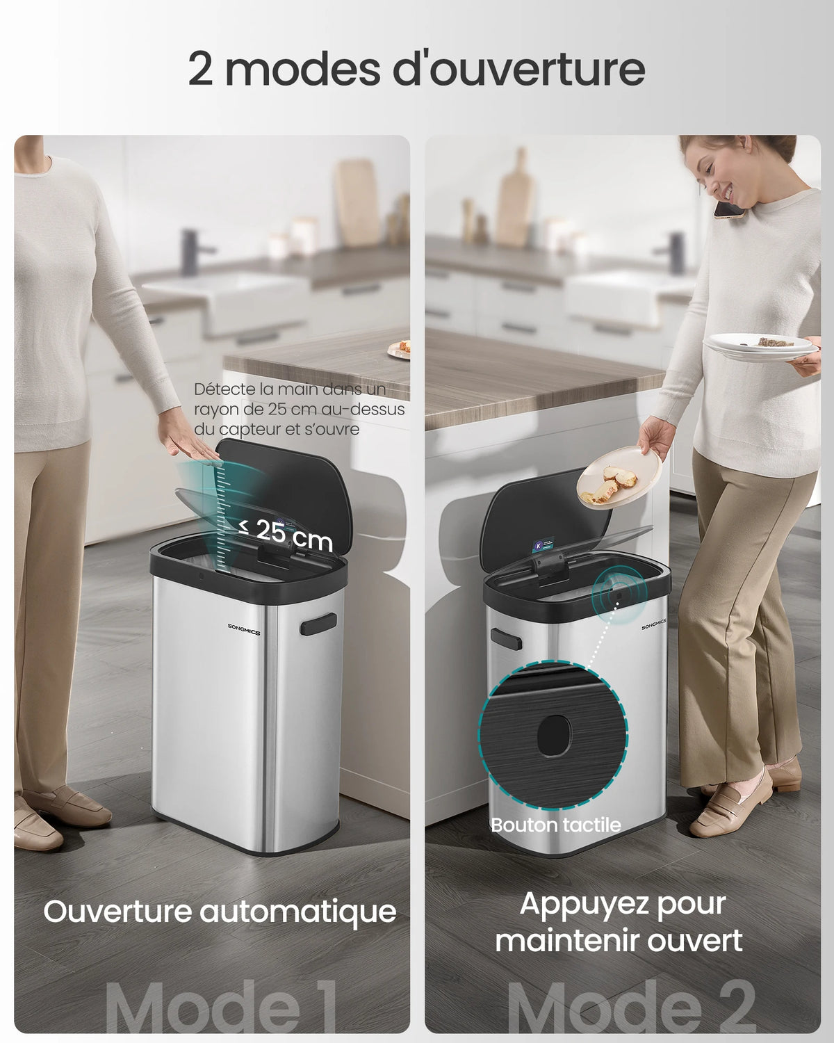 Poubelle automatique - 50L