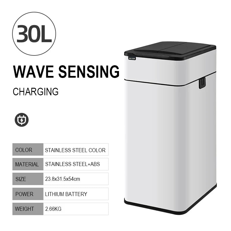 Poubelle automatique - Poubelle cuisine intelligente en acier inoxydable