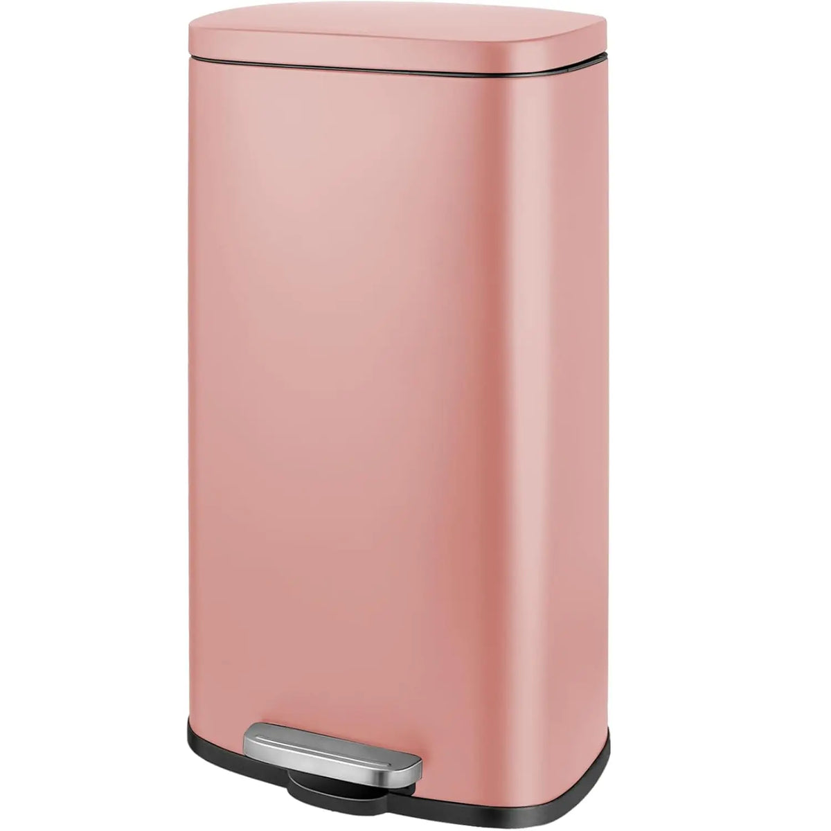 Poubelle à pédale 30L - Poubelle rose satin