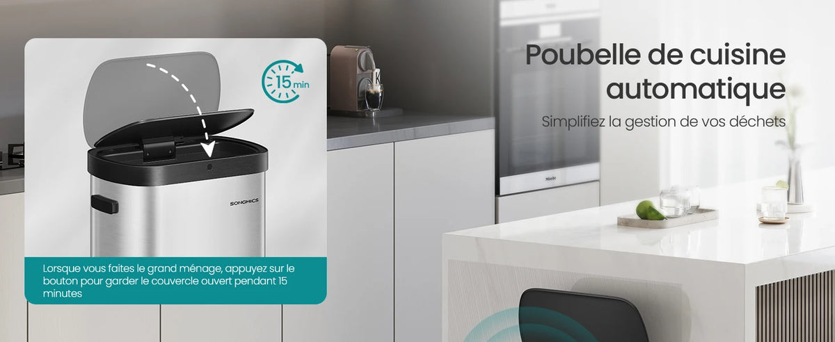 Poubelle automatique - 50L