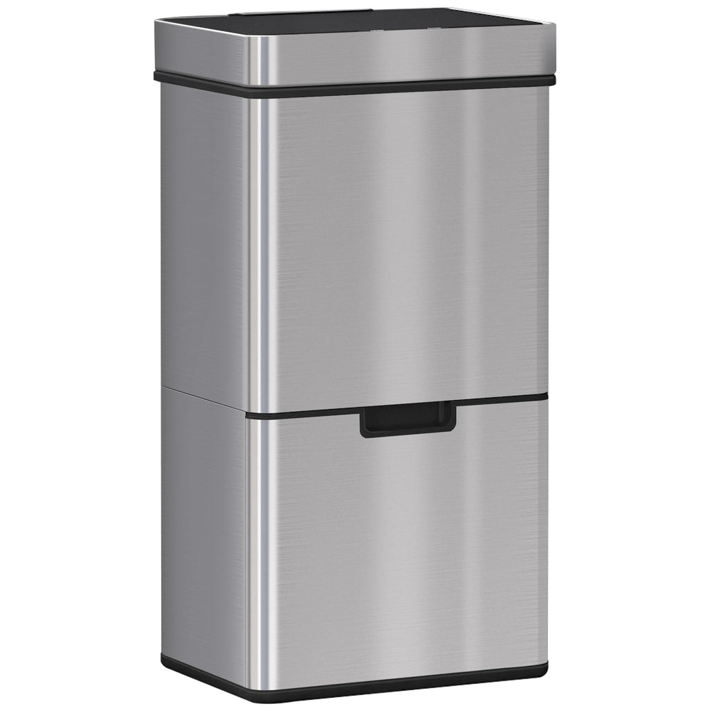 Poubelle tri-sélectif - Poubelle cuisine en acier inoxydable