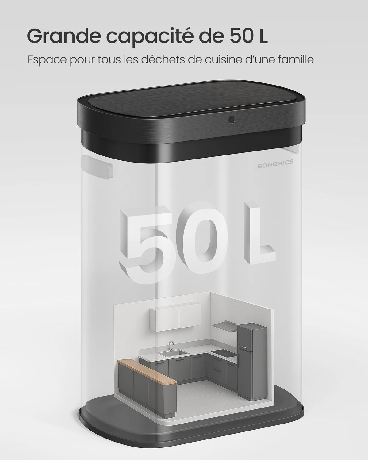Poubelle automatique - 50L