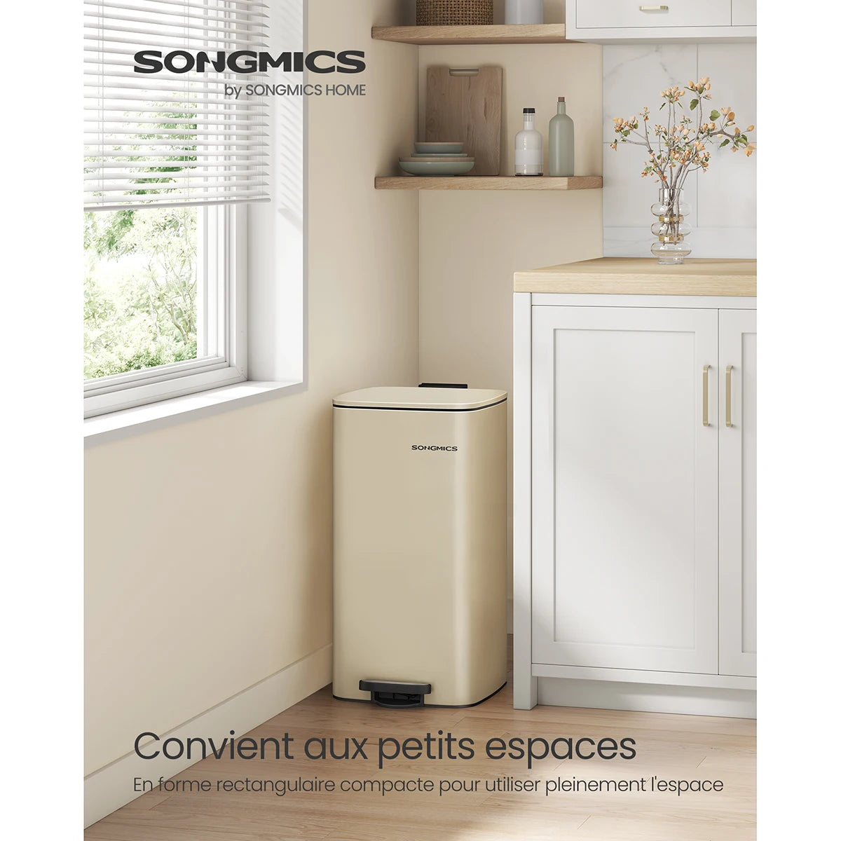 Poubelle cuisine- Poubelle à pédale en Acier 30L