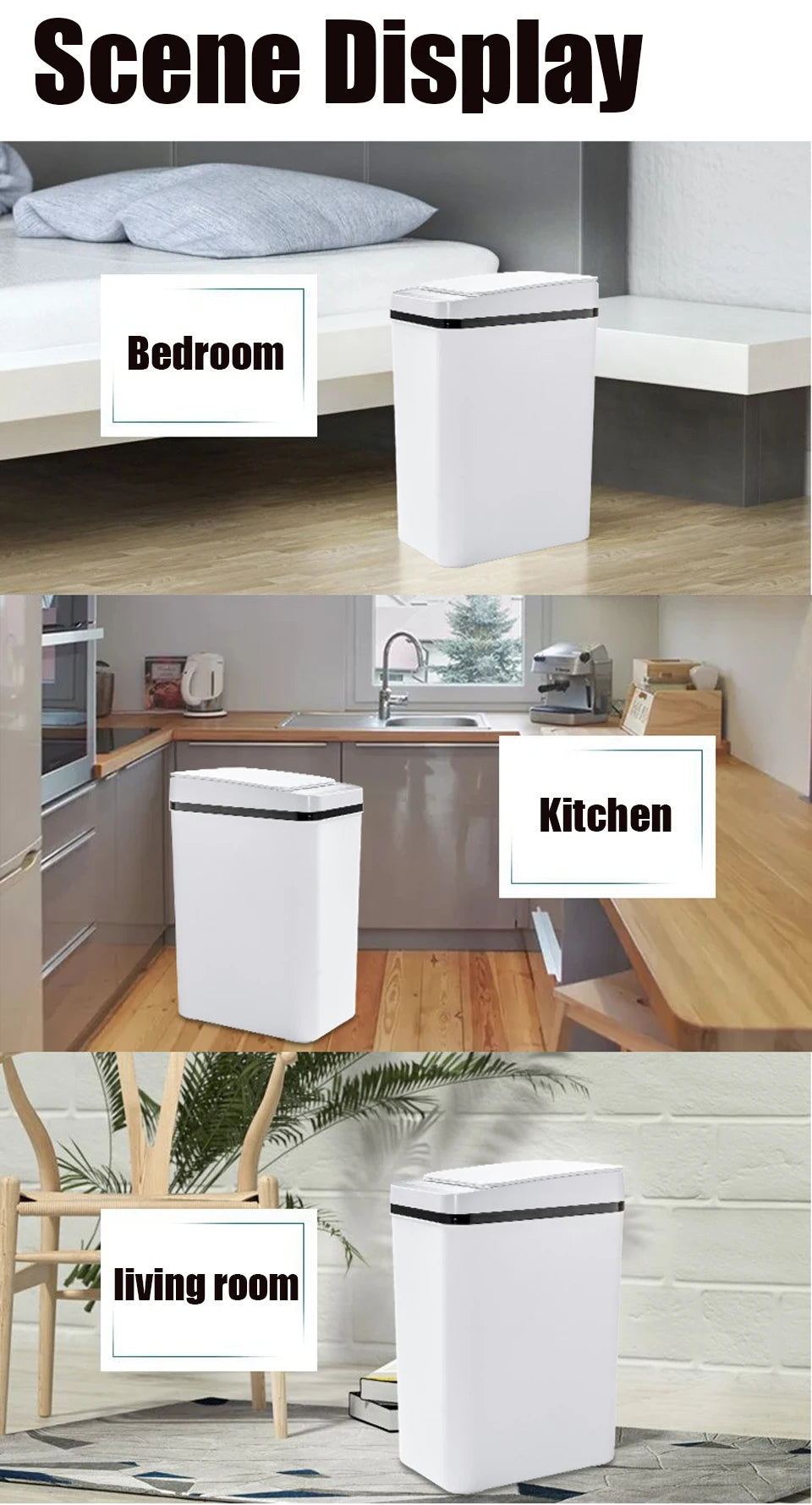 Poubelle cuisine - Poubelle automatique 12L