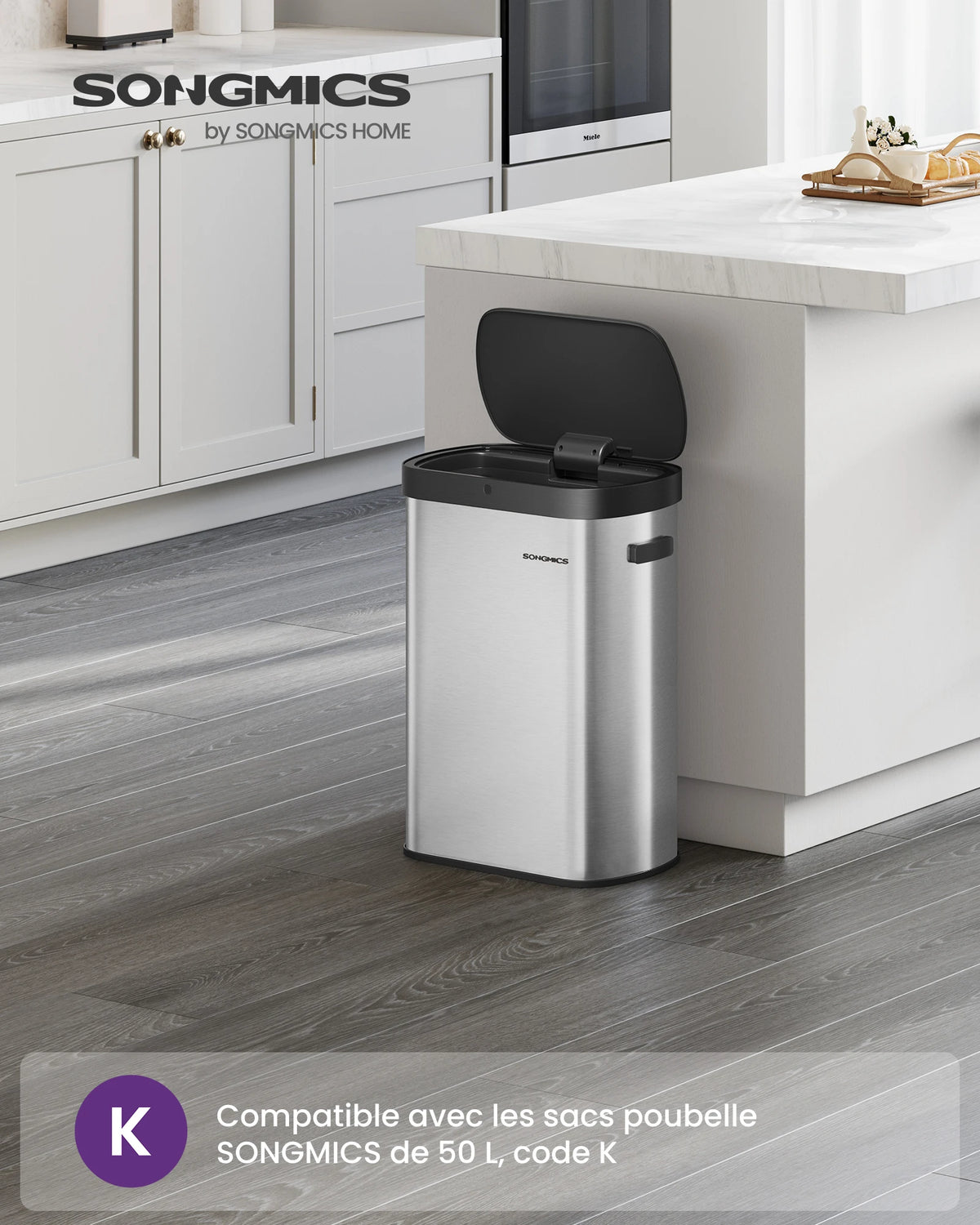 Poubelle automatique - 50L