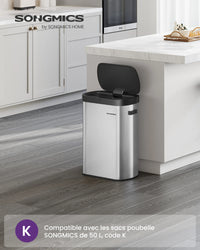 Poubelle de Cuisine Automatique 50L Acier Inoxydable