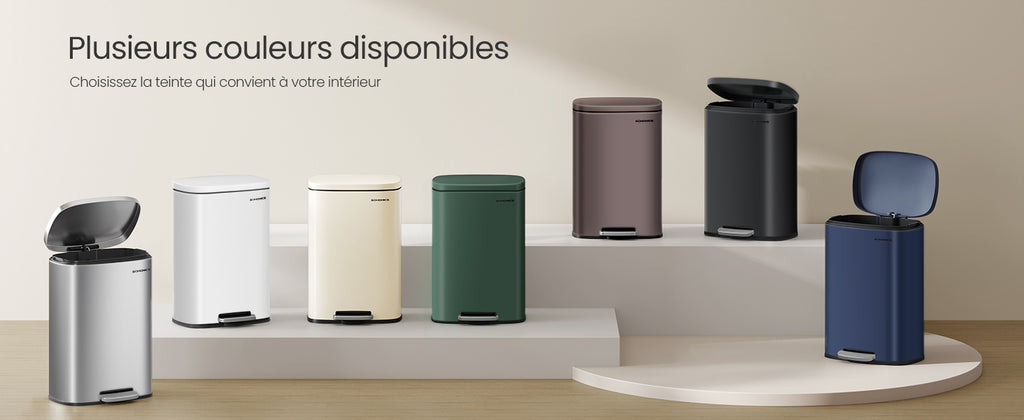 Poubelle à pédale - Poubelle bleu -50L