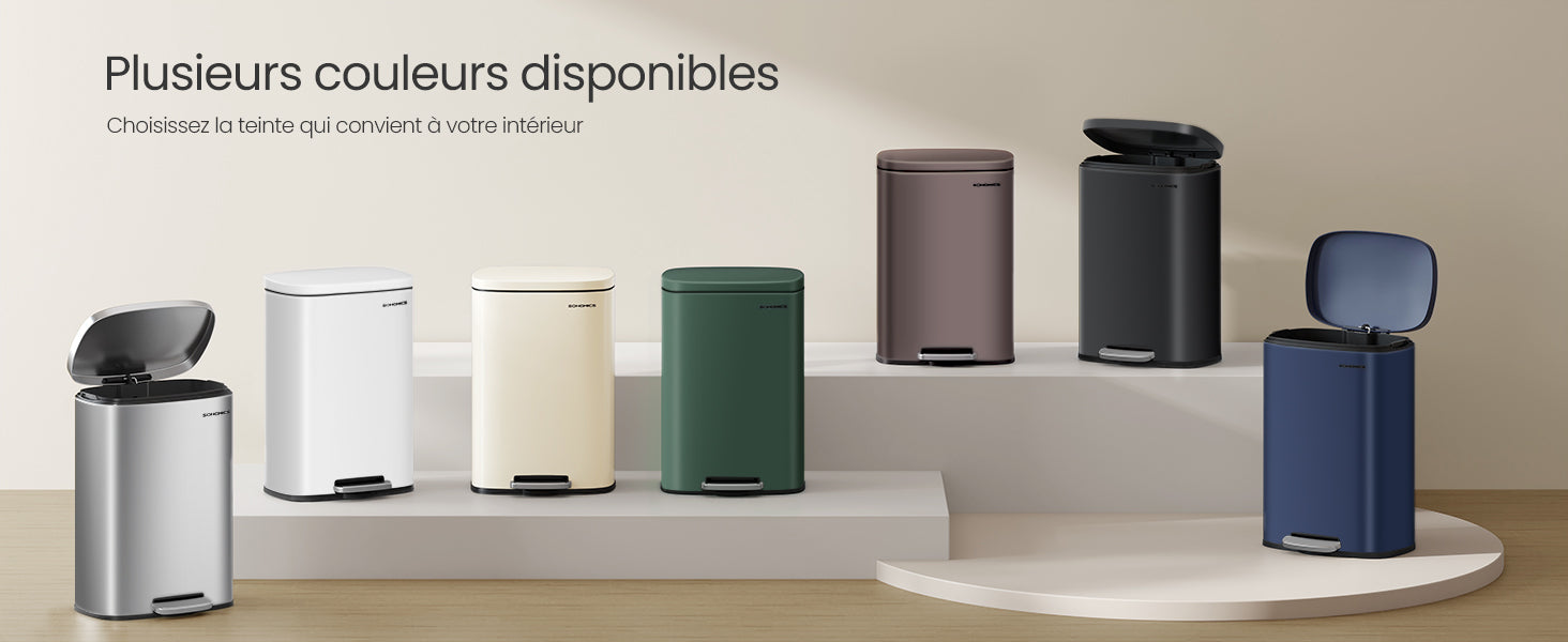 Poubelle à pédale - Poubelle bleu -50L