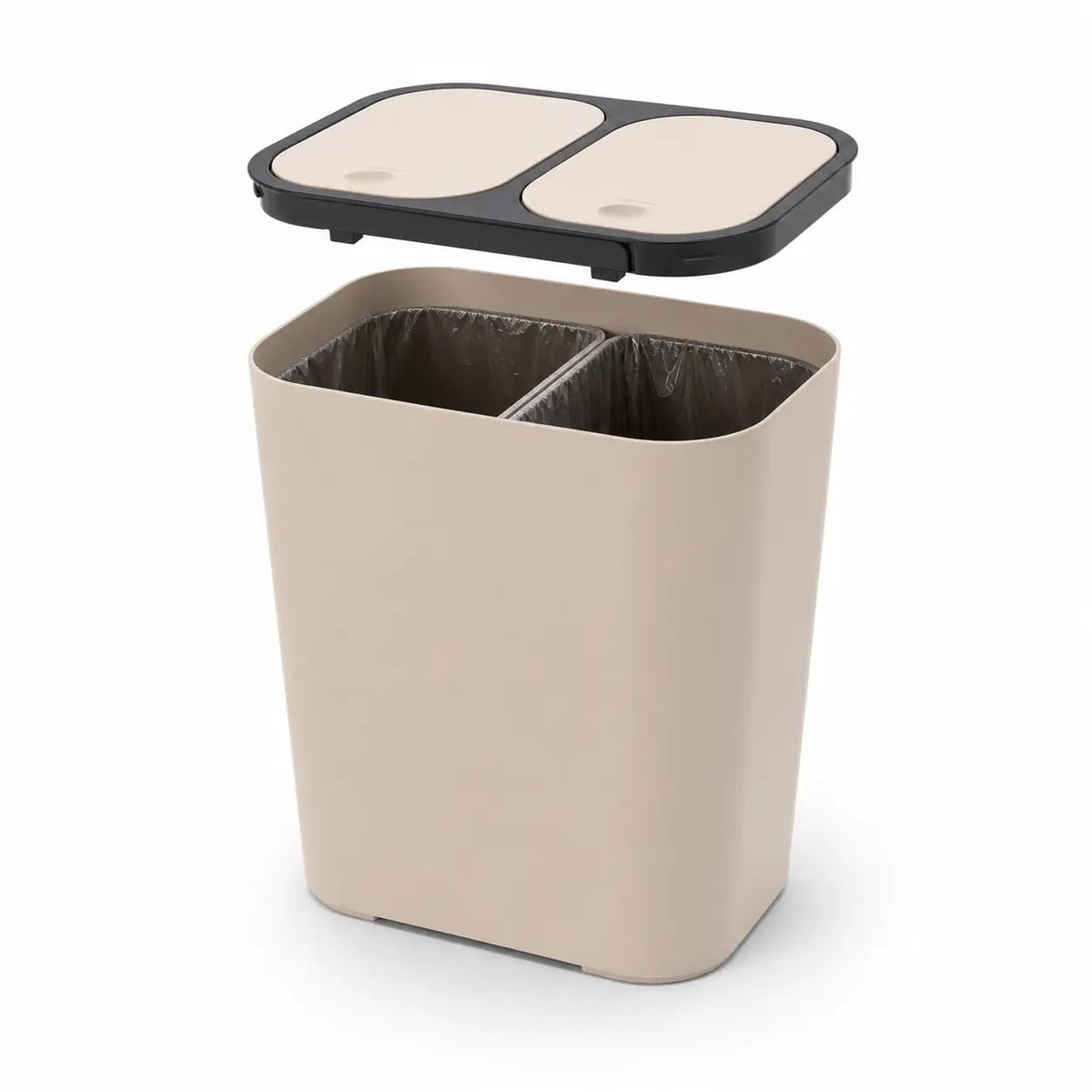Poubelle de Cuisine Double Compartiment 2x10L – Design Compact et Hygiénique