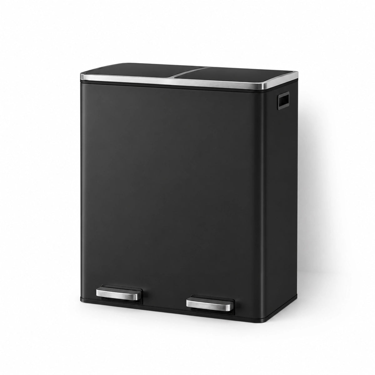 Poubelle double compartiment 2x30L - Poubelle Noir