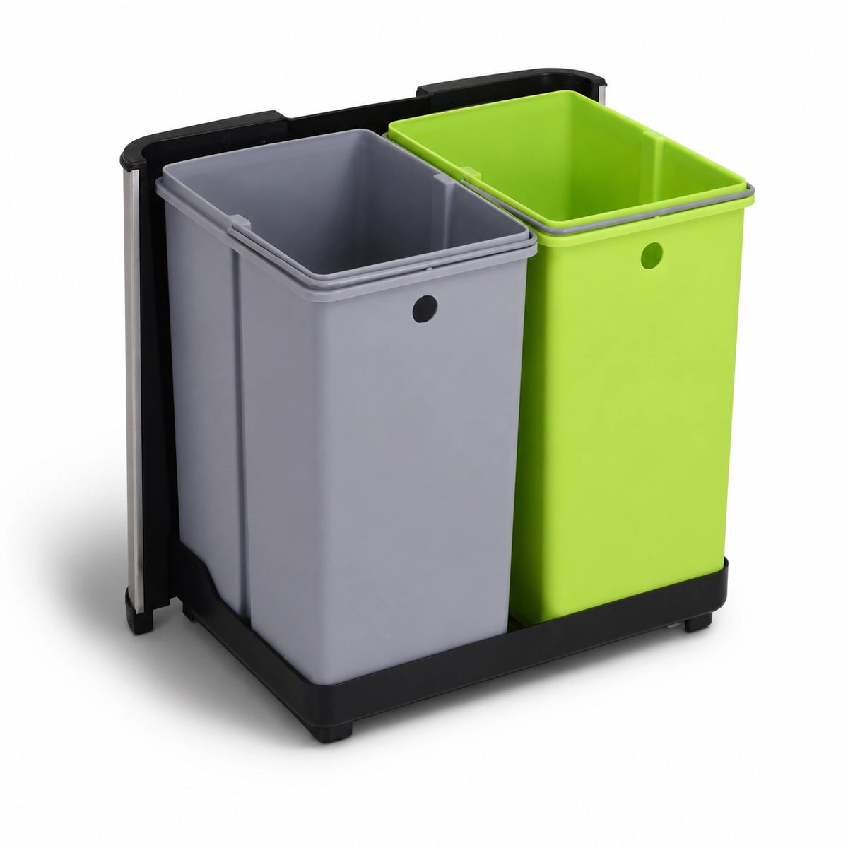 Poubelle tri-sélectif - Poubelle cuisine en acier inoxydable