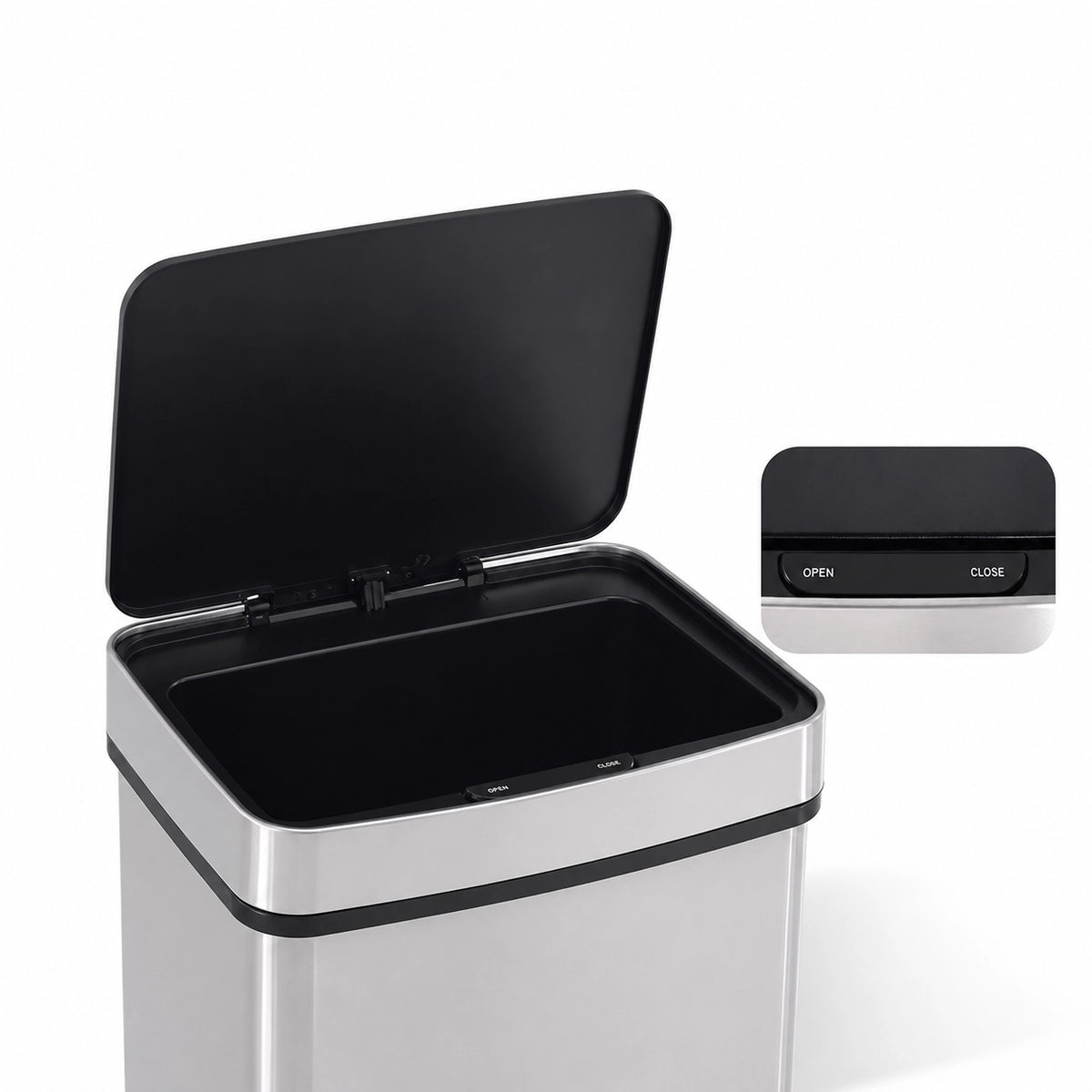 Poubelle tri-sélectif - Poubelle cuisine en acier inoxydable